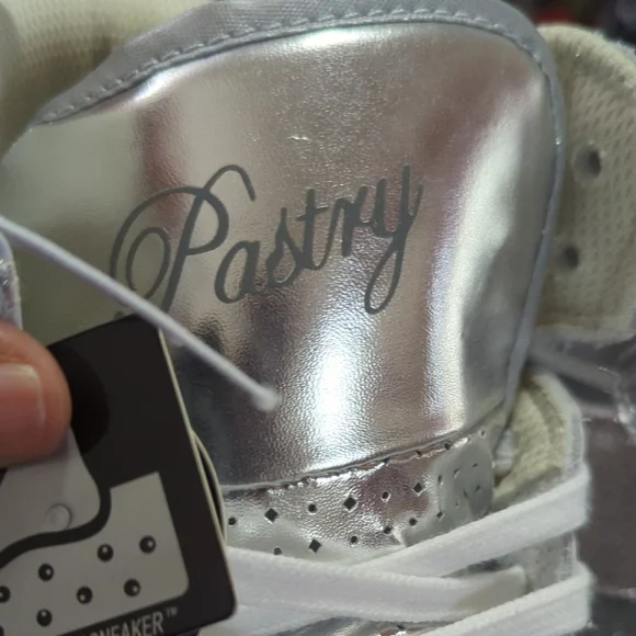 Pastry Women's Silver High-Top Sneakers - Picture 2 of 7